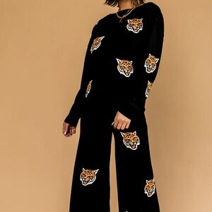 Dressed in LALA Fierce Female Knit Sweater Set (sweater and wide leg pants)